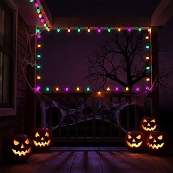 NICENESS SPOOKY（Limited）LIME x ORANGE Tricks & Treats S/6 Flocked Jack-o-Lantern Pumpkins in Gift Tube